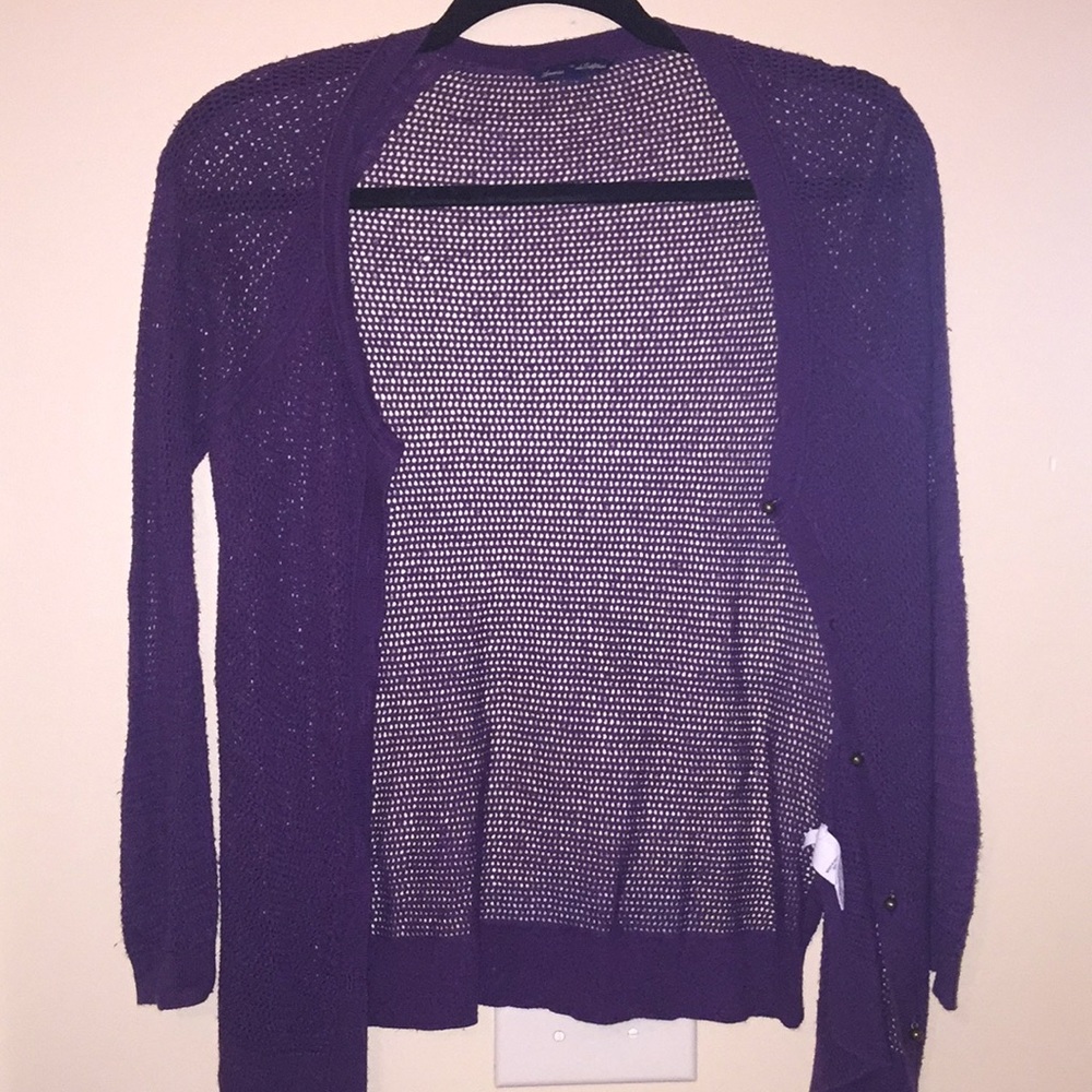 Knit purple cardigan